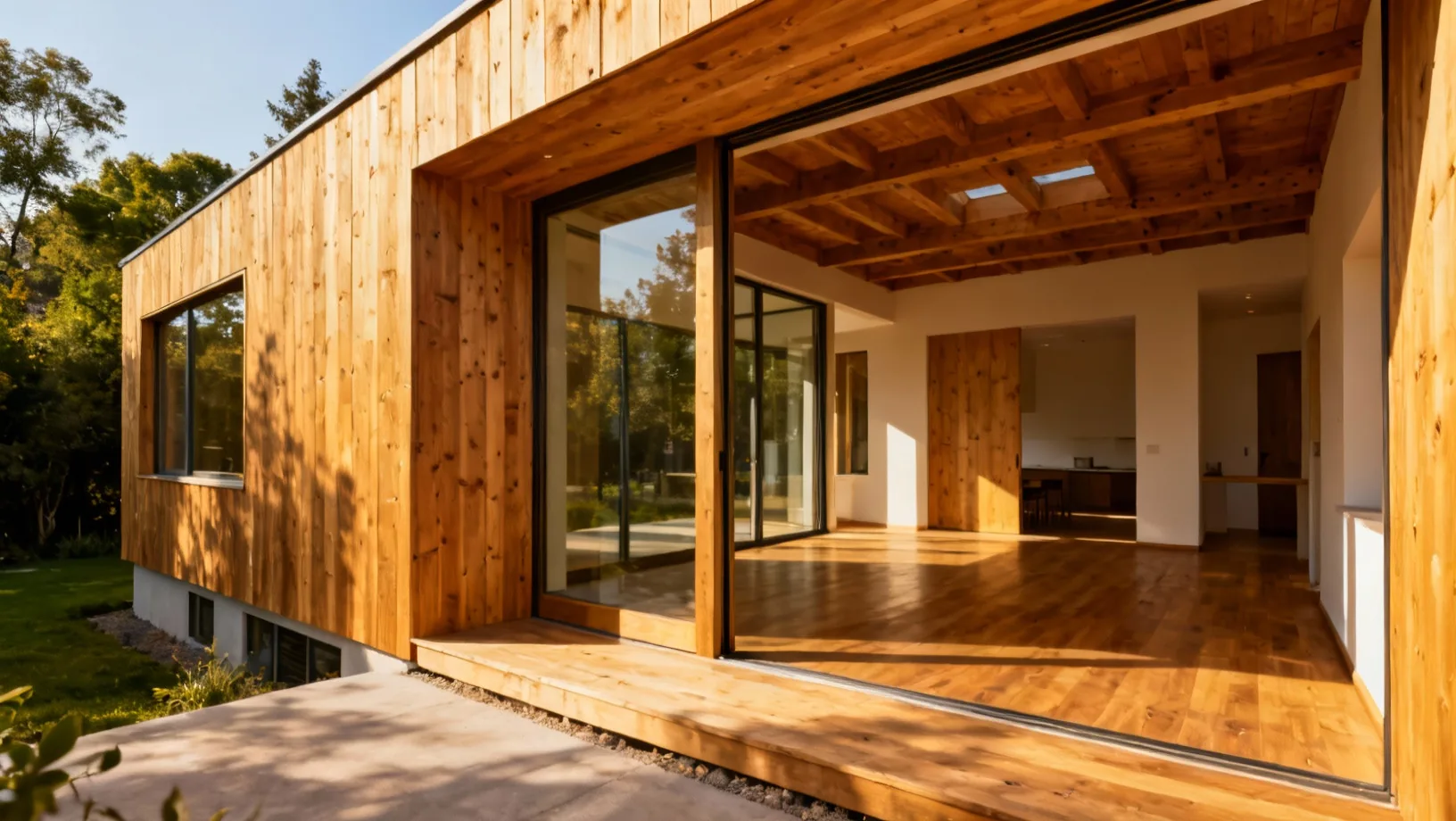 Extension bois moderne